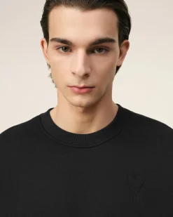 Sweatshirt Noir Ami de Coeur En Coton