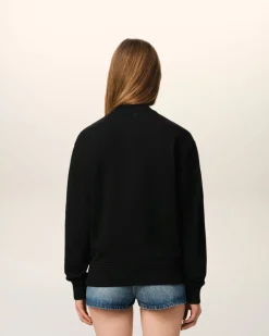 Sweatshirt Noir Ami De Coeur En Coton Biologique