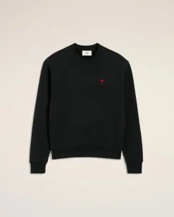 Sweatshirt Noir Ami De Coeur En Coton Biologique