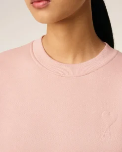 Sweatshirt Rose Ami De Coeur En Coton