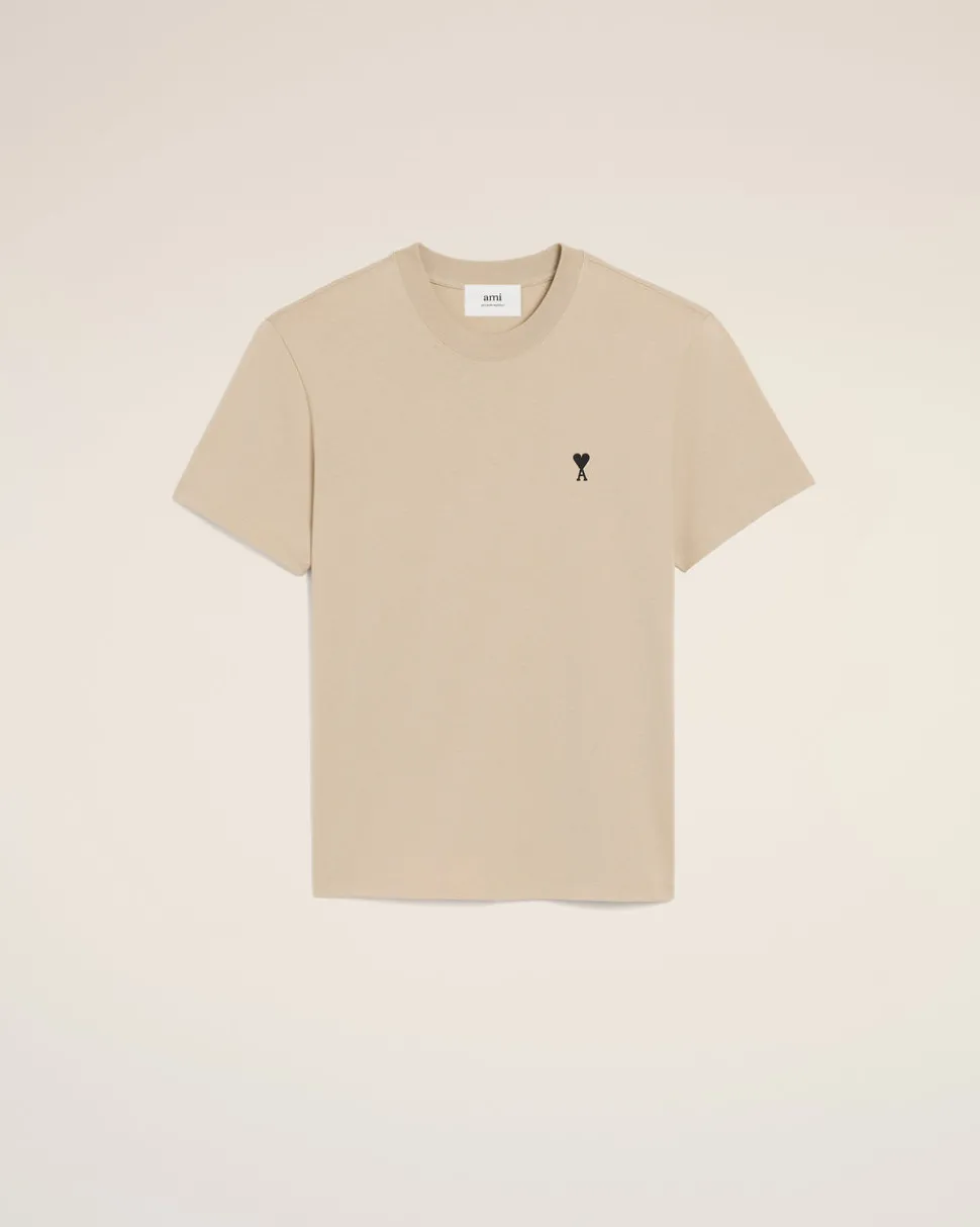 T-shirt Beige Ami De Coeur En Coton