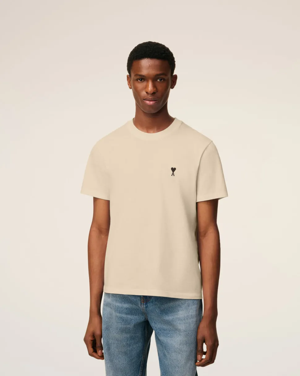 T-shirt Beige Ami De Coeur En Coton