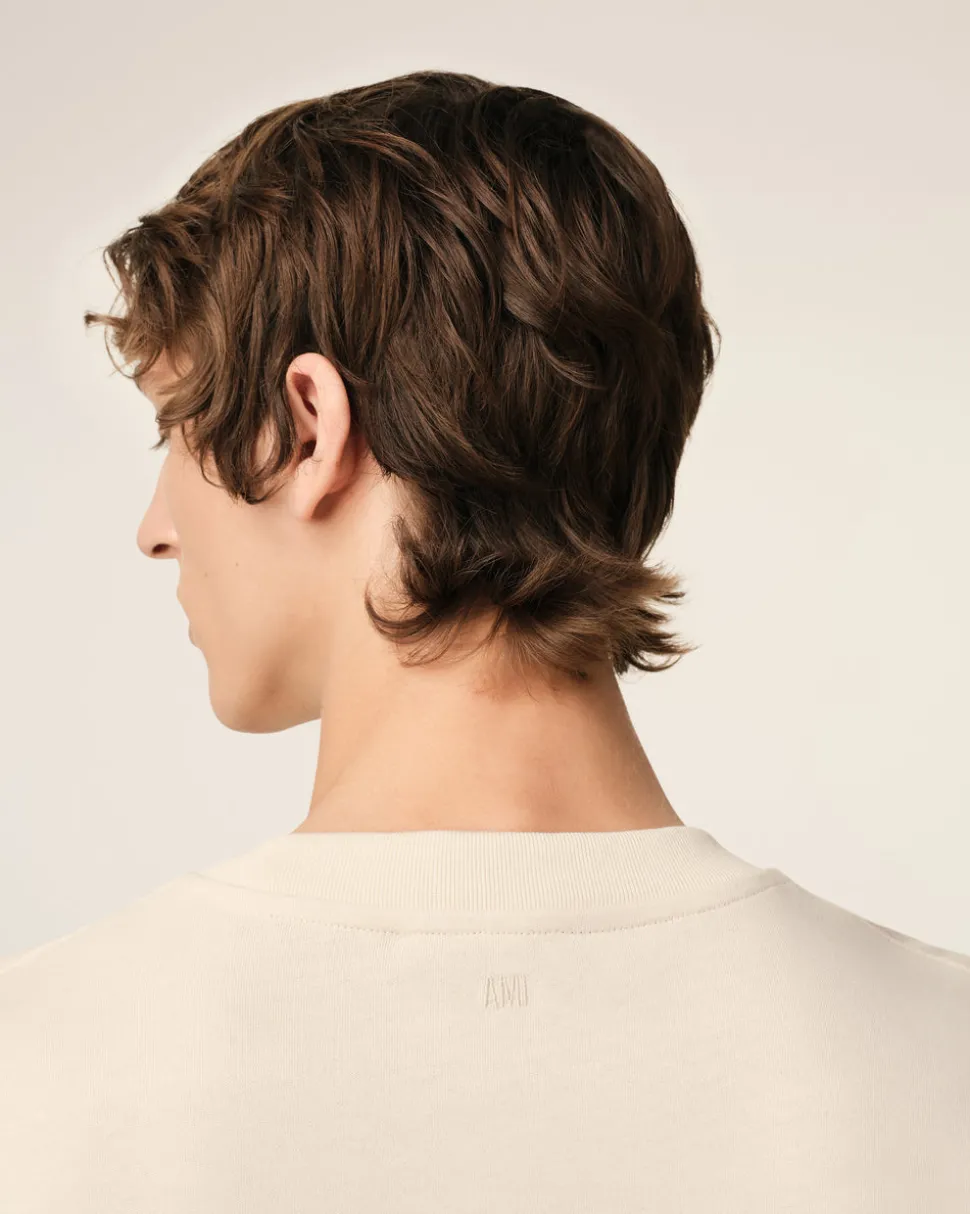 T-Shirt Beige Patch Ami de Coeur En Coton