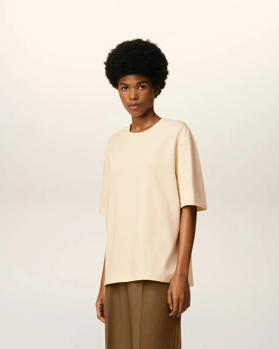 T-shirt Blanc Ami De Coeur En Coton