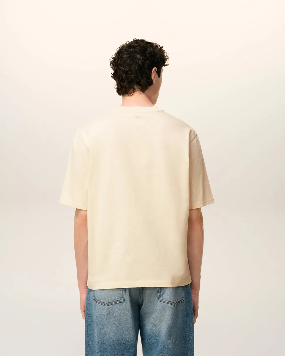 T-shirt Blanc Ami De Coeur En Coton