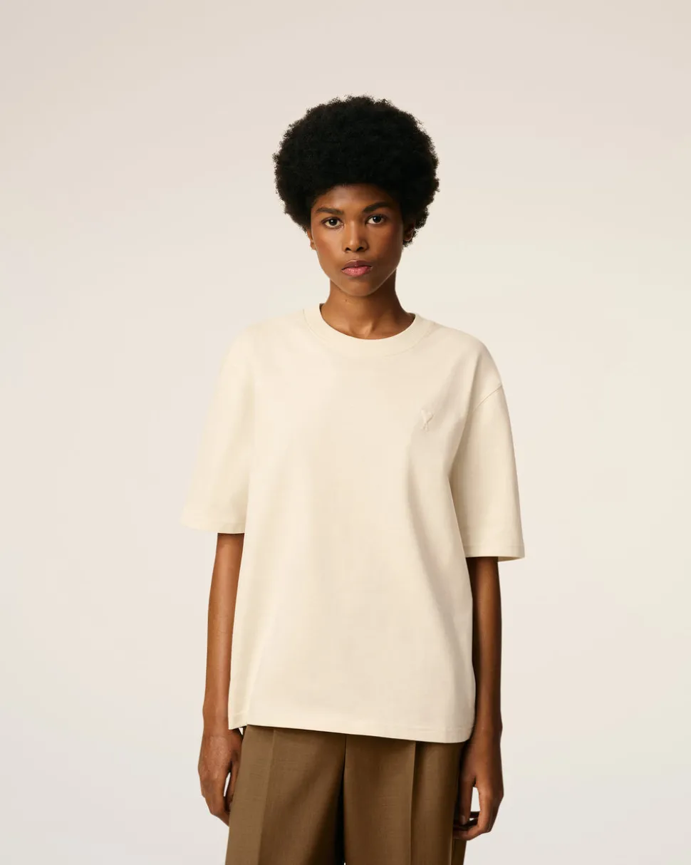 T-shirt Blanc Ami De Coeur En Coton