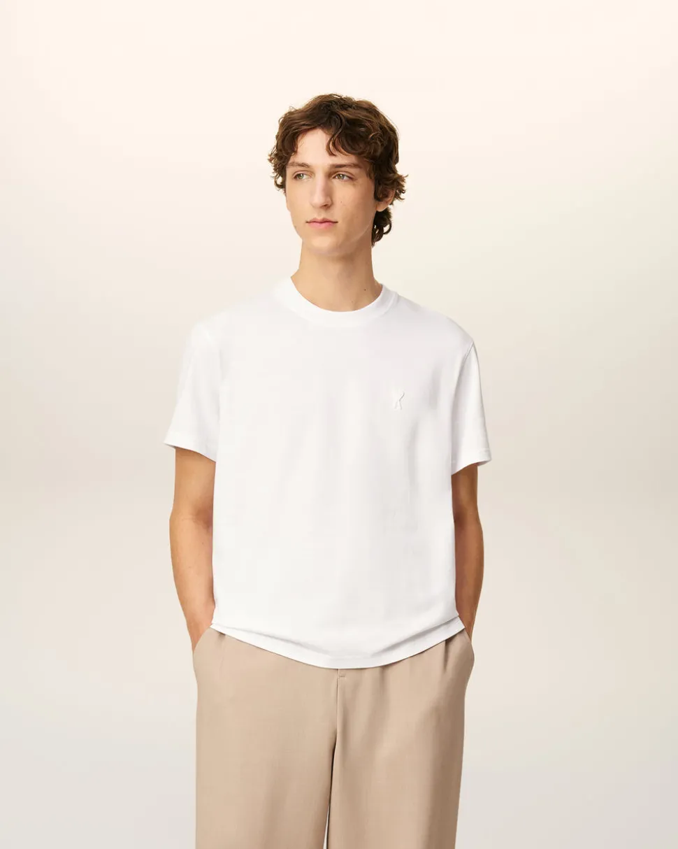 T-shirt Blanc Ami De Coeur En Coton Biologique