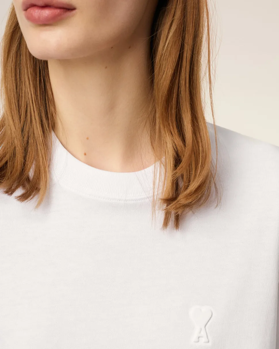 T-shirt Blanc Ami De Coeur En Coton Biologique