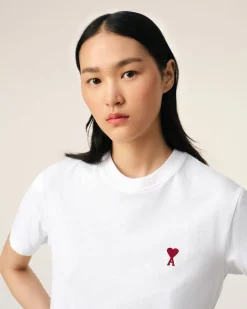 T-shirt Blanc Ami De Coeur En Coton Biologique