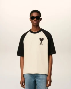 T-shirt Blanc Manches Courtes Ami De Coeur En Coton