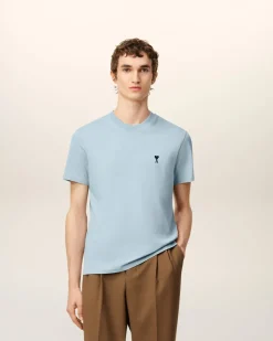 T-shirt Bleu Ami De Coeur En Coton