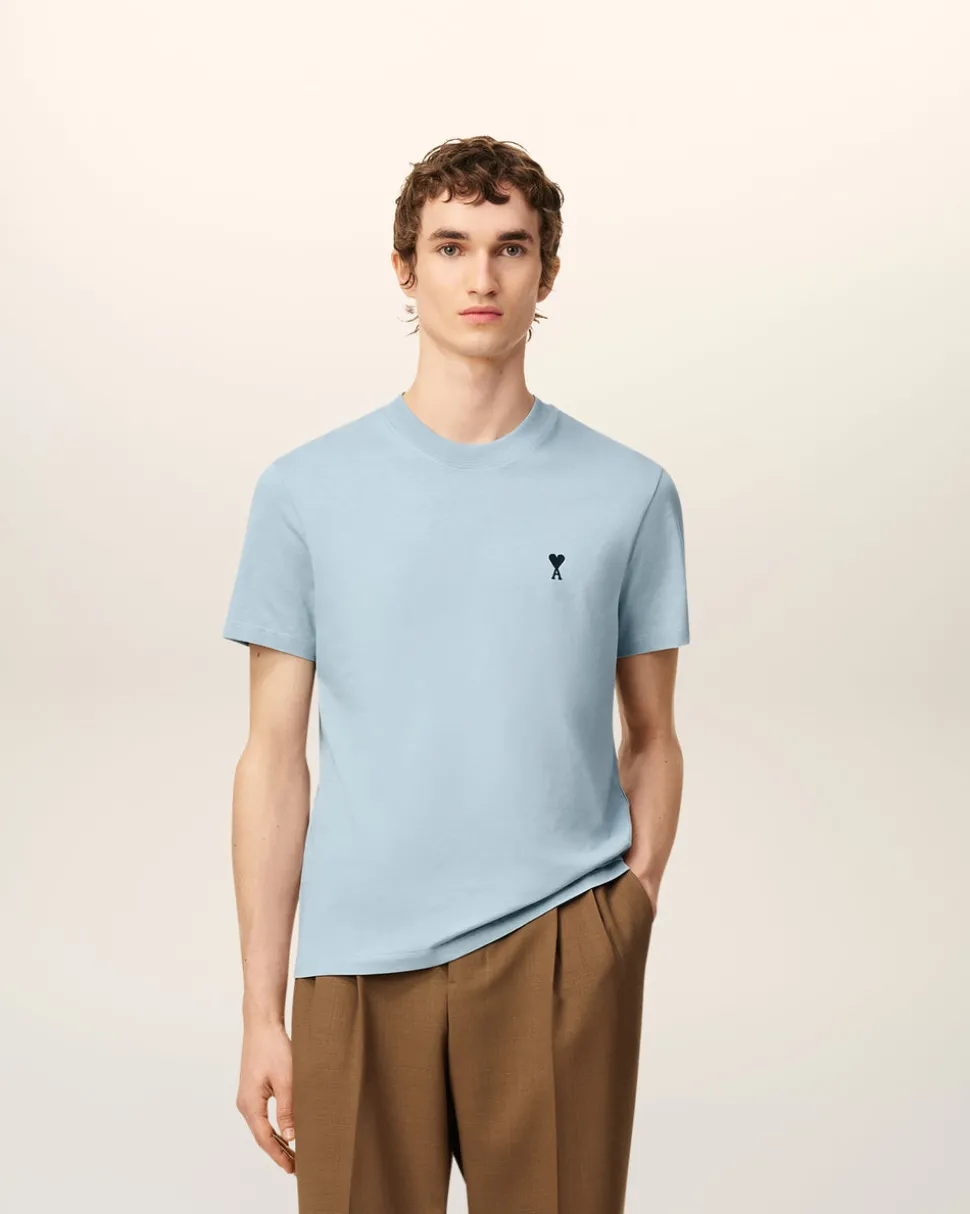 T-shirt Bleu Ami De Coeur En Coton