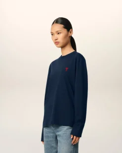 T-shirt Bleu Ami De Coeur En Coton Organique