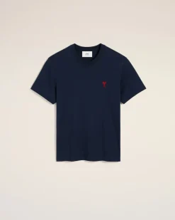 T-shirt Bleu Ami De Coeur En Coton Biologique