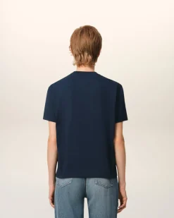 T-shirt Bleu Ami De Coeur En Coton Biologique