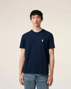 T-Shirt Bleu Marine Ami de Coeur En Coton