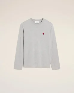 T-Shirt Gris Manches Longues Ami de Coeur En Coton