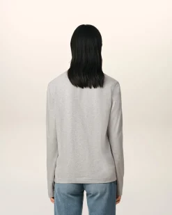 T-Shirt Gris Manches Longues Ami de Coeur En Coton