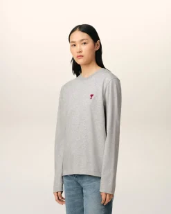 T-Shirt Gris Manches Longues Ami de Coeur En Coton