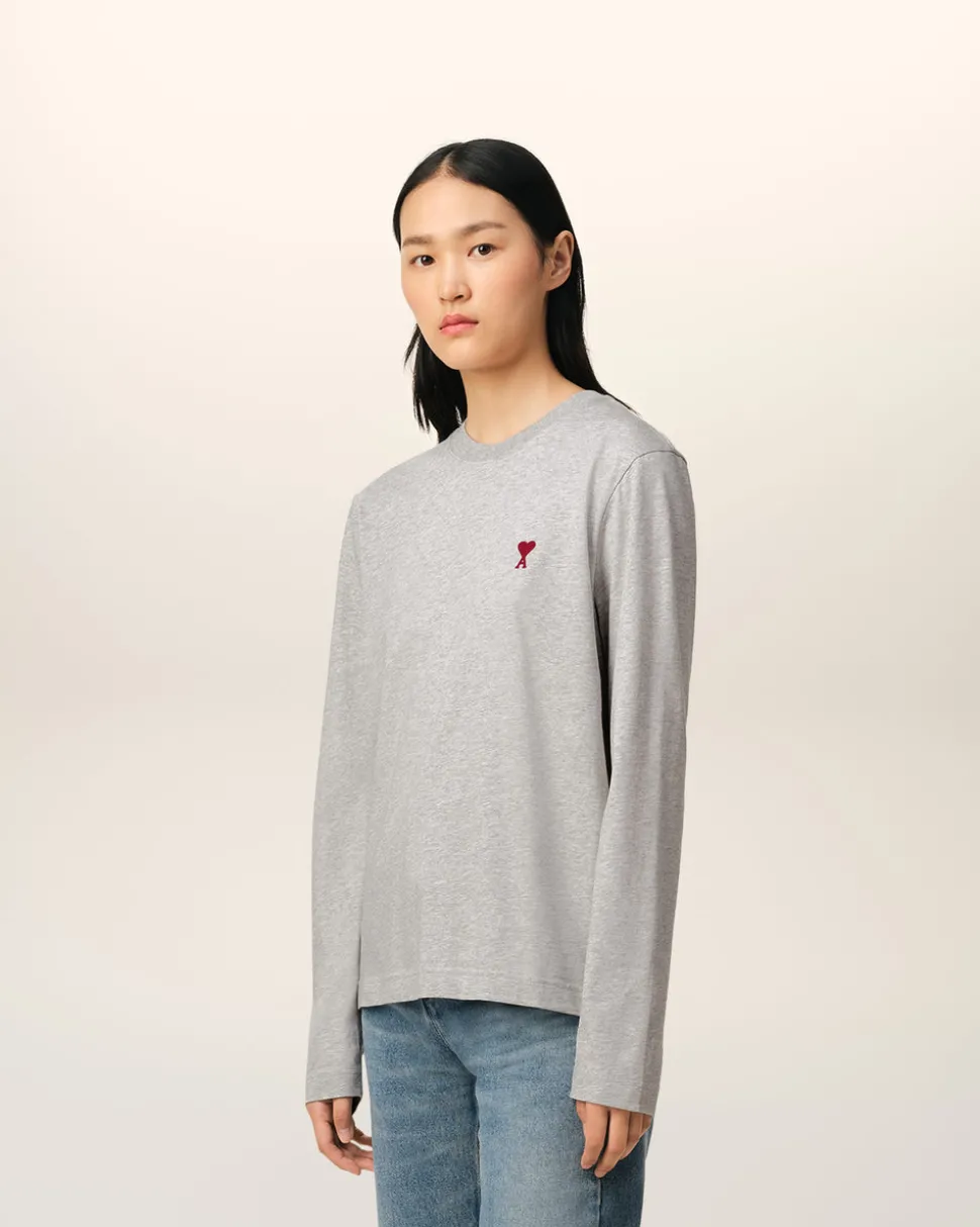 T-Shirt Gris Manches Longues Ami de Coeur En Coton