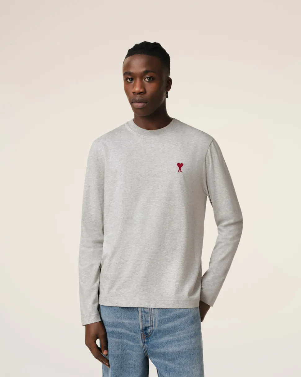 T-Shirt Gris Manches Longues Ami de Coeur En Coton
