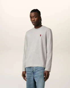 T-Shirt Gris Manches Longues Ami de Coeur En Coton