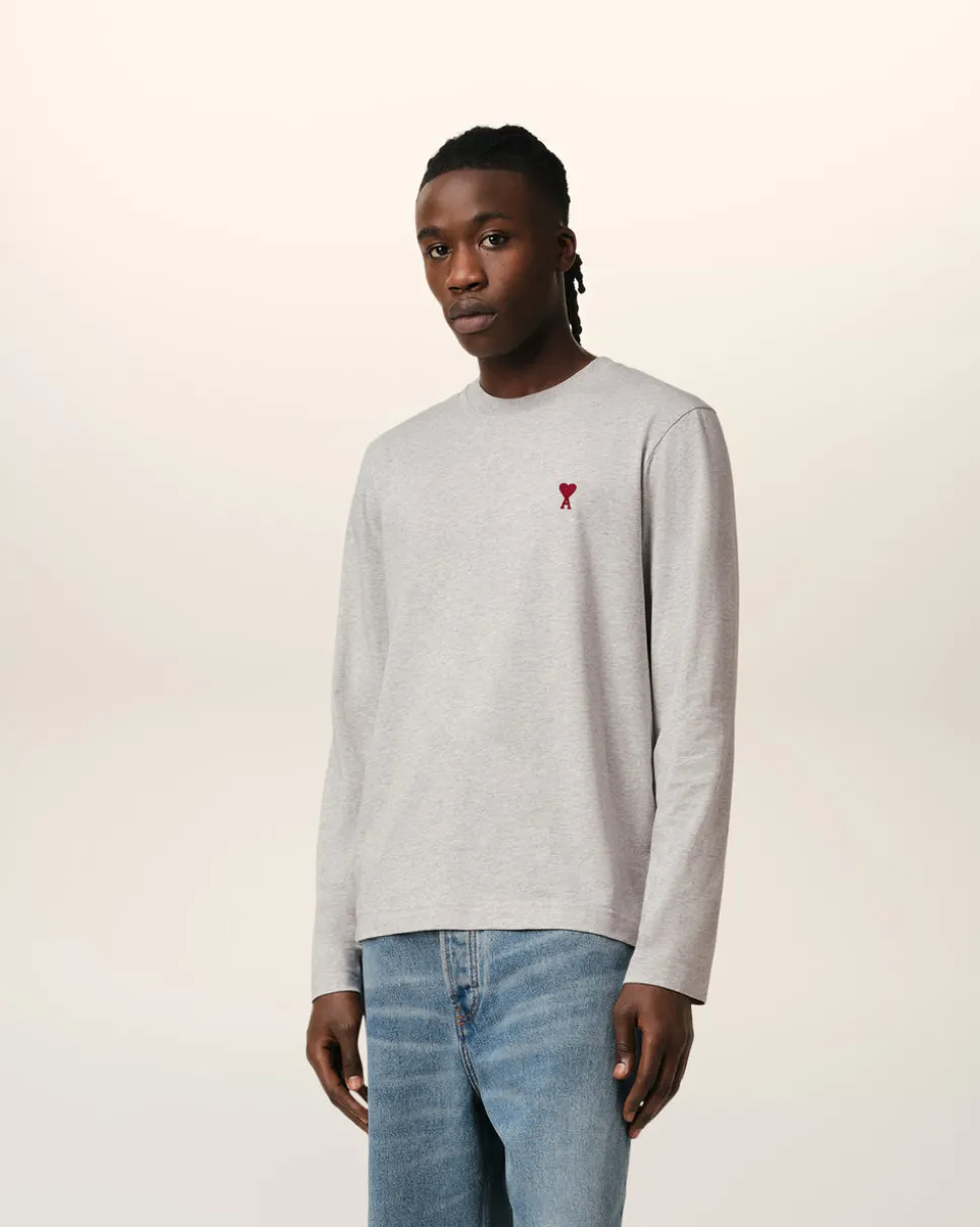 T-Shirt Gris Manches Longues Ami de Coeur En Coton