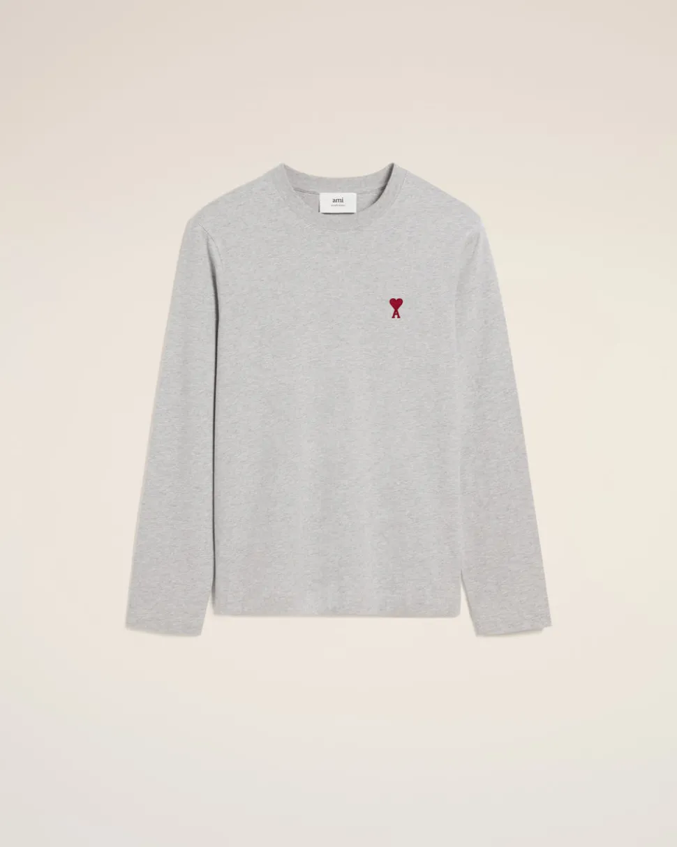 T-Shirt Gris Manches Longues Ami de Coeur En Coton