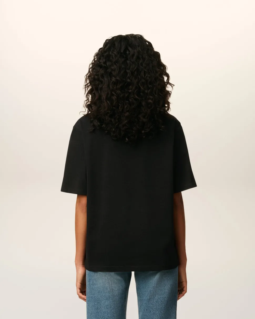 T-shirt Noir Ami De Coeur En Coton