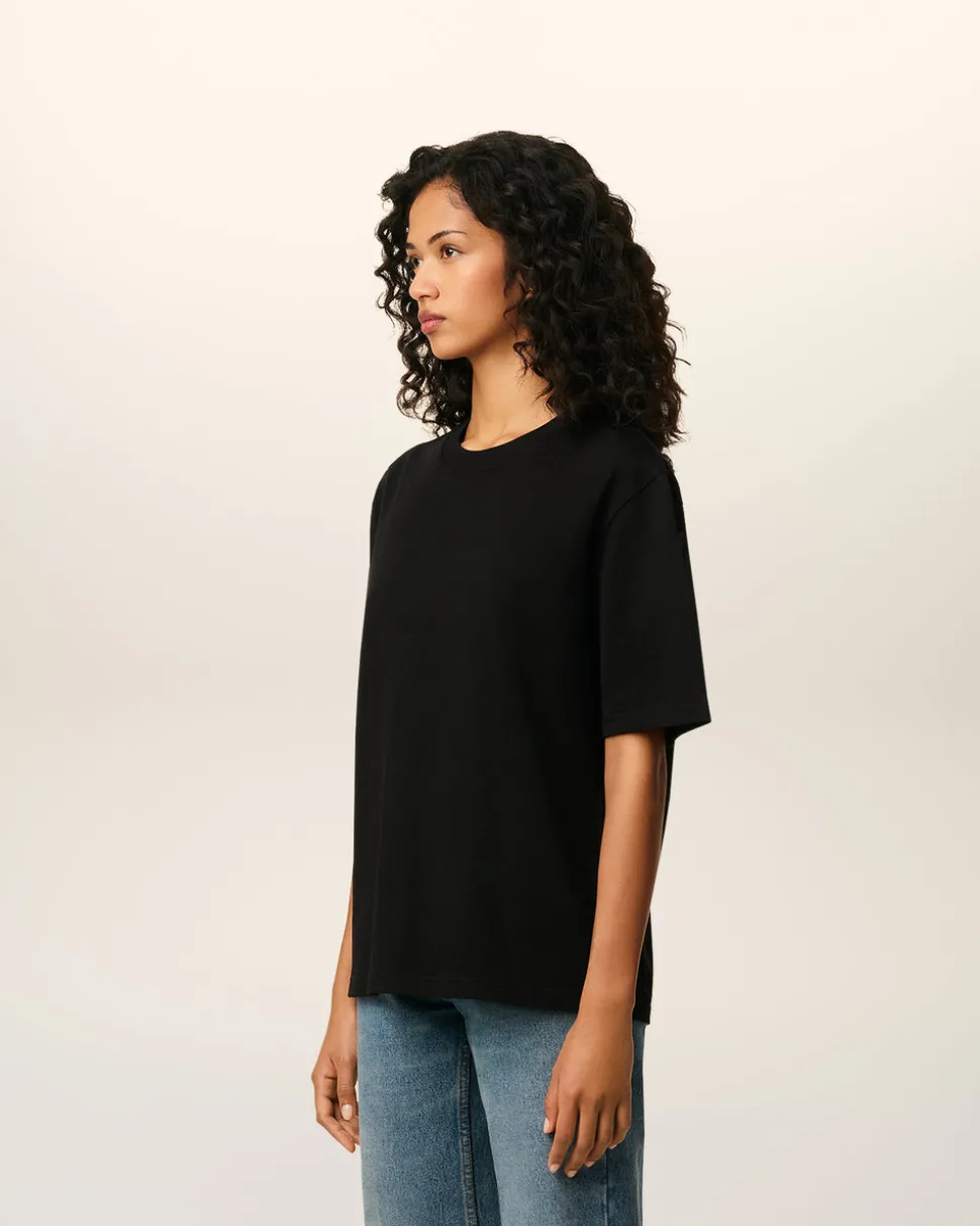 T-shirt Noir Ami De Coeur En Coton