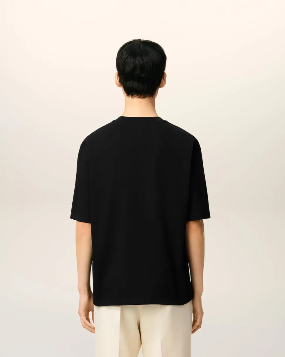 T-shirt Noir Ami De Coeur En Coton