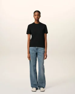 T-shirt Noir Ami de Coeur En Coton