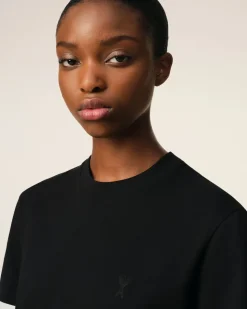 T-shirt Noir Ami de Coeur En Coton