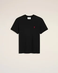T-shirt Noir Ami De Coeur En Coton Biologique