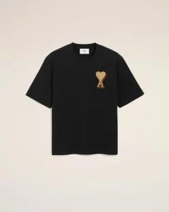 T-shirt Noir Ami De Coeur En Coton