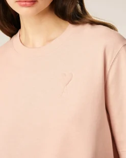 T-shirt Rose Ami De Coeur Coupe Cosy En Coton