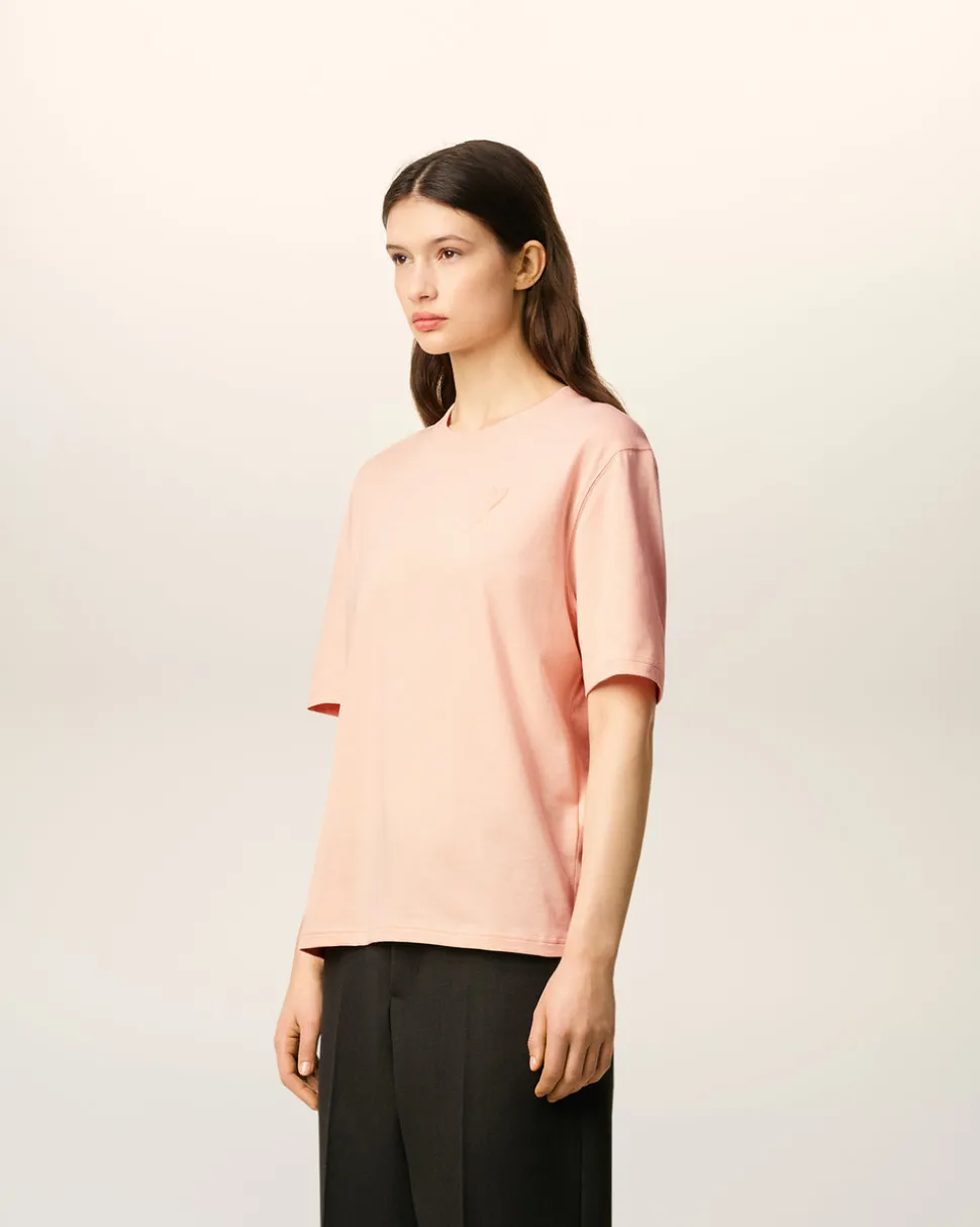 T-shirt Rose Ami De Coeur Coupe Cosy En Coton