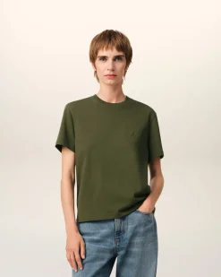 T-Shirt Vert Ami de Coeur En Coton