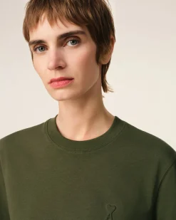 T-Shirt Vert Ami de Coeur En Coton