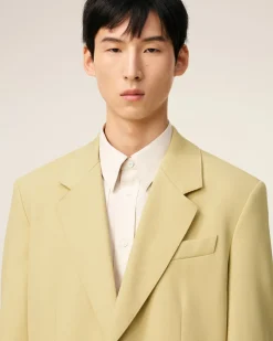 Veste Verte Deux Boutons Ample En Laine