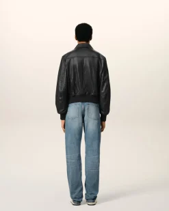 Veste Zippée En Cuir