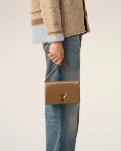 Wallet On Strap Marron Voulez Vous En Cuir Lisse