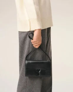 Wallet On Strap Noir Voulez Vous En Cuir Lisse